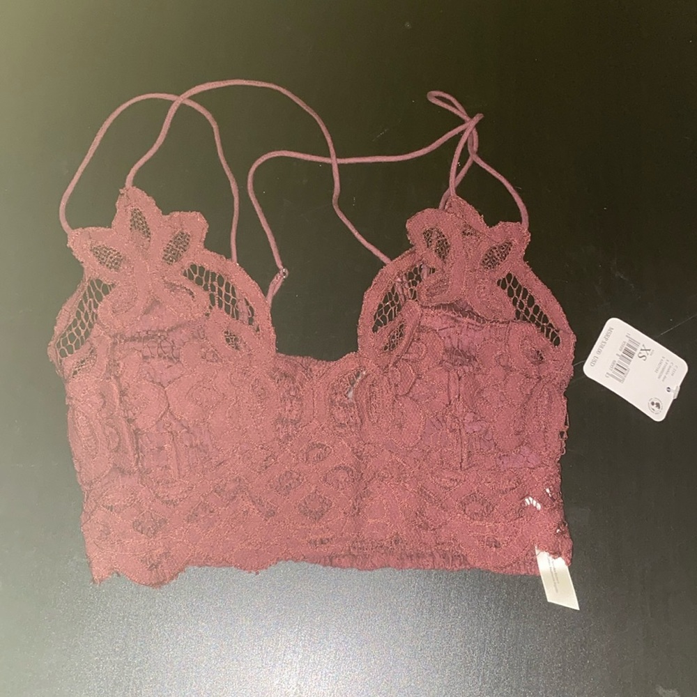NWT Free People Intimately Purple Lace Bralette Size XS